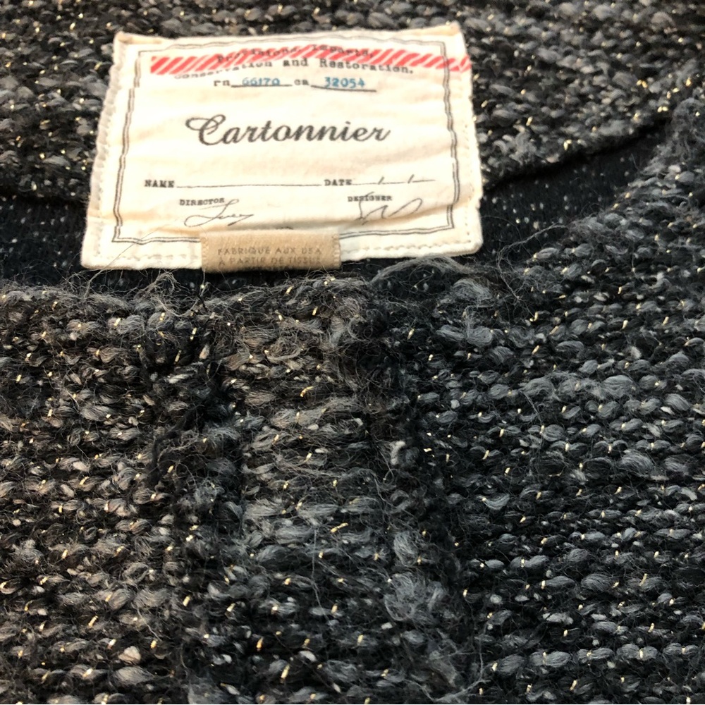 Anthropologie Cartonnier Glimmer Tweed Jacket Blazer Size Medium - Picture 8 of 11